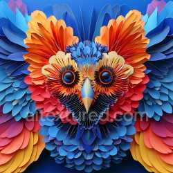 seamless Seamless 3D PBR Texture Featuring Colorful Layered Feather Structure in Blue and Orange texture 8k free download PBR