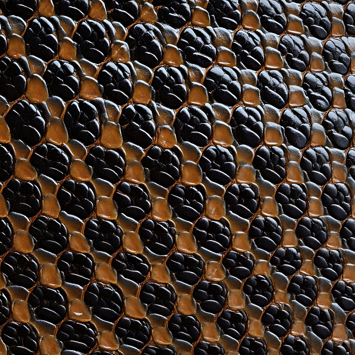 Reptilian Skin Featuring Glossy Black and Brown Scales seamless PBR texture preview