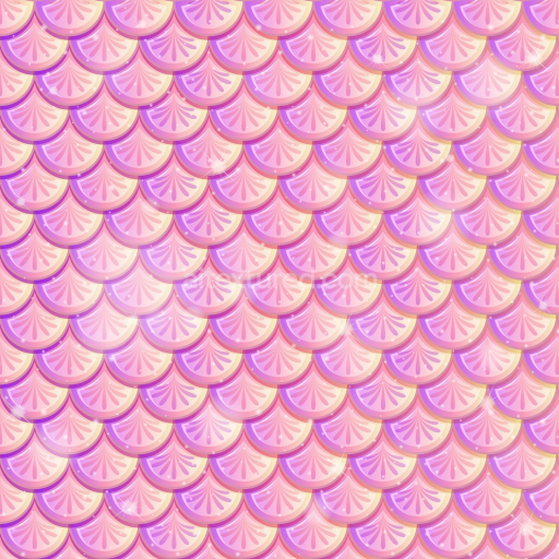 Seamless 3D PBR Texture with Pink and Gold Mermaid Scale Pattern