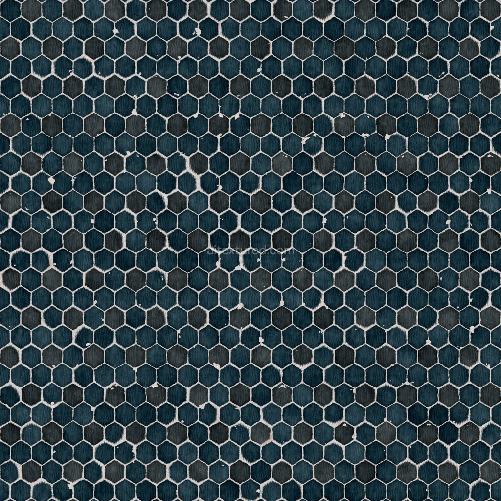 seamless hexagon pbr texture in dark tones