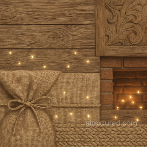 Seamless 8K PBR 3D Texture of Rustic Wood Grain Surface for Holiday Decor seamless Merry christmas PBR texture