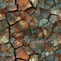 seamless Seamless 3D cracked and chipped rusty metal paint PBR texture with multicolor peeling surface texture 8k free download PBR