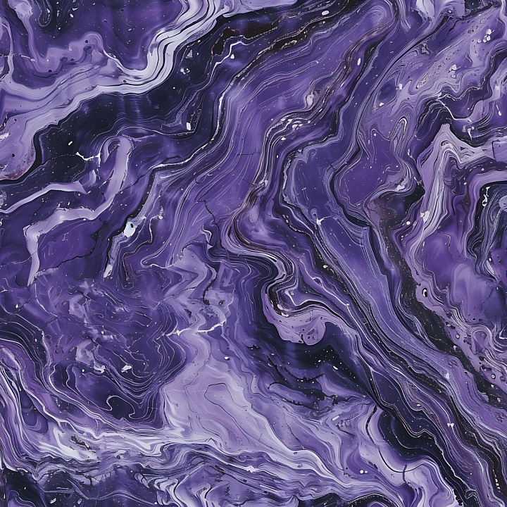 Deep Amethyst Purple Marble with Fluid Veins seamless PBR texture preview