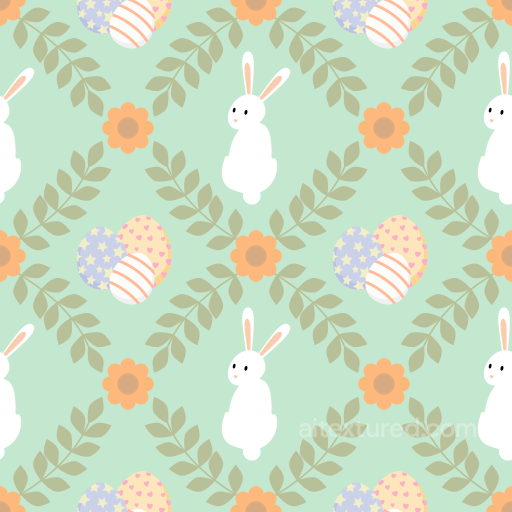 Featuring Pastel Easter Bunnies, Eggs, and Florals seamless All Christmas Digital paper PBR texture