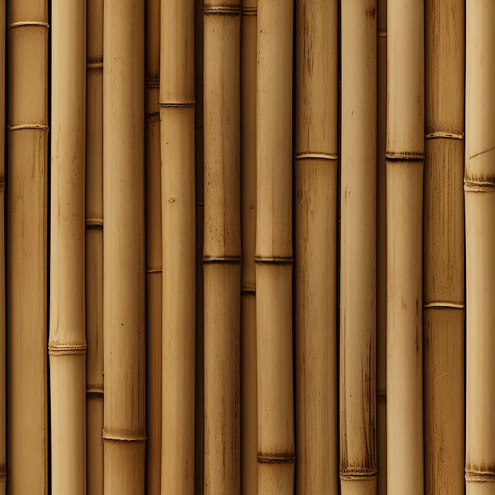 Bamboo Culm Featuring Vertical Tan Stalks with Natural Nodes seamless PBR texture preview