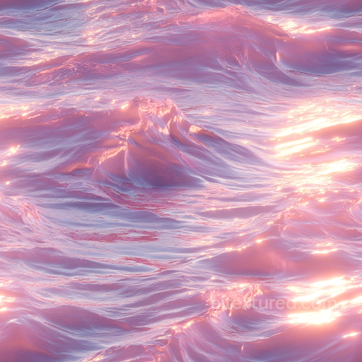 Water Texture Featuring Stylized Rose Gold Ocean Waves seamless Water PBR texture