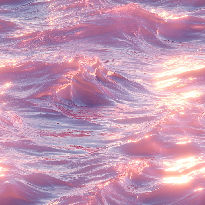 Water Featuring Stylized Rose Gold Ocean Waves seamless PBR texture preview