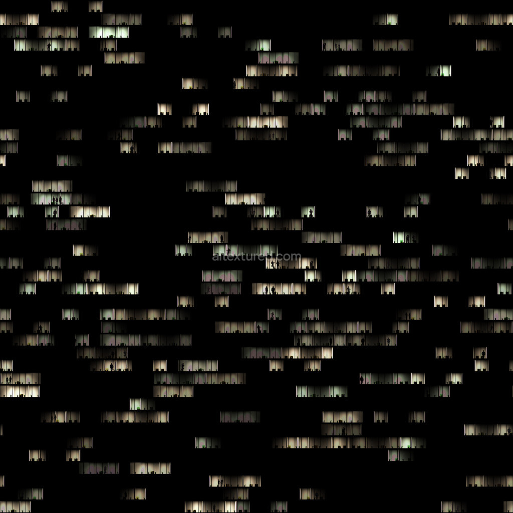 Seamless PBR facade texture with urban brick design