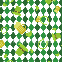 seamless Seamless 3D PBR St Patrick Digital Paper Texture with Festive Icons texture 8k free download PBR