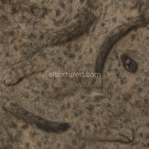 Seamless 3d texture pbr 8k mottled fur fuzzy skin mammal skin fur undercoat bristly fur tail fur paw pads whiskers