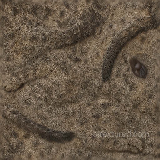 Animal skin - Mottled Fur Fuzzy Skin Mammal Skin Fur Undercoat Bristly Fur Tail Fur Paw Pads Whiskers texture preview
