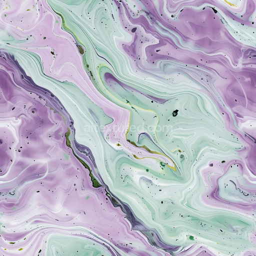 Seamless 3D PBR Lavender and Pistachio Pastel Marble Texture with Swirling Veins