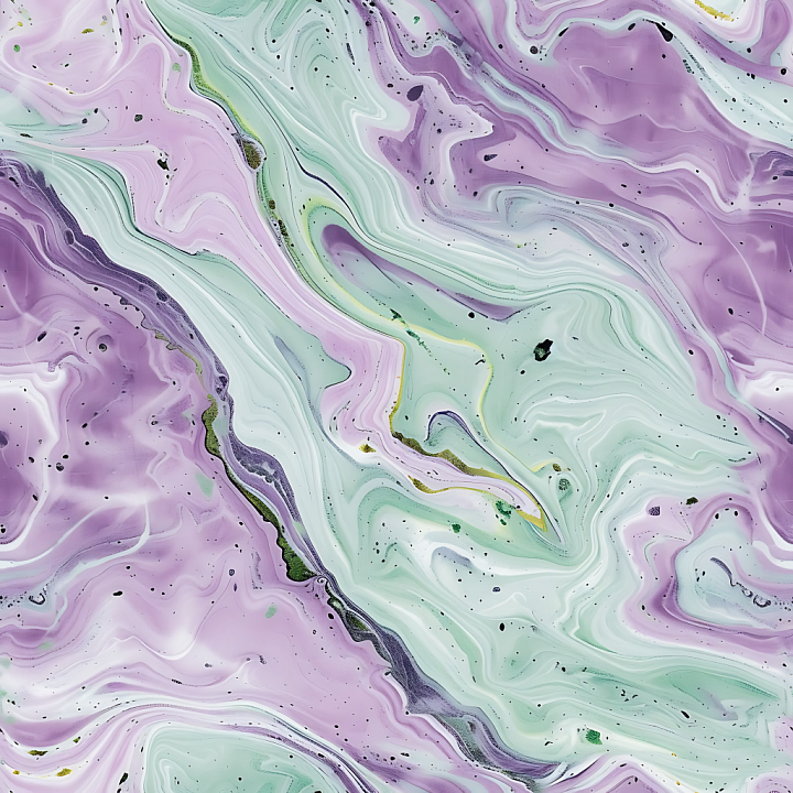 Marbled Stone Featuring Pastel Lavender and Mint Green Swirls seamless PBR texture preview