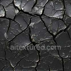 seamless Seamless 3D cracked black soil PBR texture with deep fractures and rugged surface texture 8k free download PBR