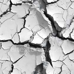 seamless Seamless 3D Cracked Plaster PBR Texture with Deep Fractures and White Tone texture 8k free download PBR