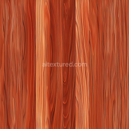 Seamless 3D Red Cedar Wood Planks PBR Texture with Distinct Grain Patterns