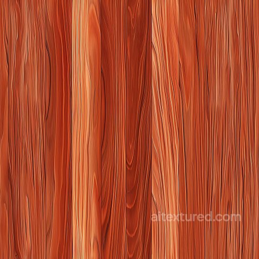 Red Cedar Wood Planks PBR Texture with Distinct Grain Patterns seamless Wood PBR texture