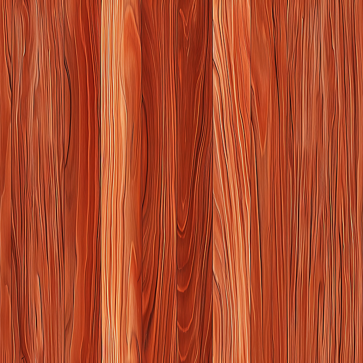 Red Cedar Wood Planks with Distinct Grain Patterns seamless PBR texture preview