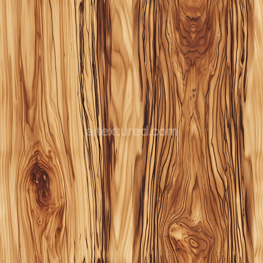 Seamless PBR Spalted Wood Planks Texture with Natural Grain and Knots