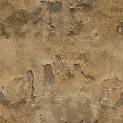 Peeling Patches Cement — Rough Brown Weathered Brown Weathered Uneven — PBR seamless 3D texture