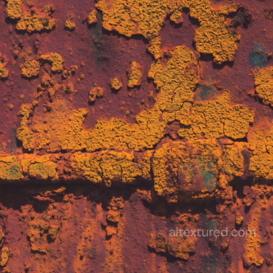 Rusty Metal Texture With Cracked Orange Paint And Heavy Corrosion Rust texture preview