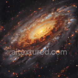 seamless Seamless 3D Space PBR Texture of a Glowing Orange Galaxy with Nebula Clouds texture 8k free download PBR