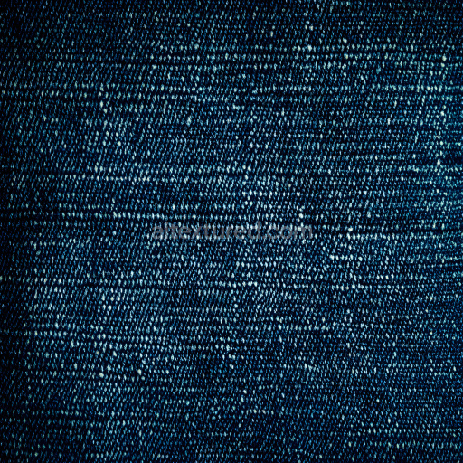 Seamless 3D Cracked Denim Fabric PBR Texture with Blue Worn Fibers
