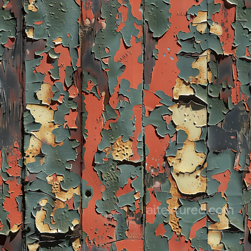 Distressed Woodland Camouflage Texture with Peeling Paint Effect seamless Color Camouflage PBR texture