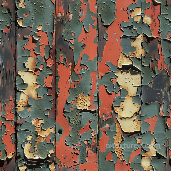 Distressed Woodland Camouflage Texture with Peeling Paint Effect Color Camouflage texture preview