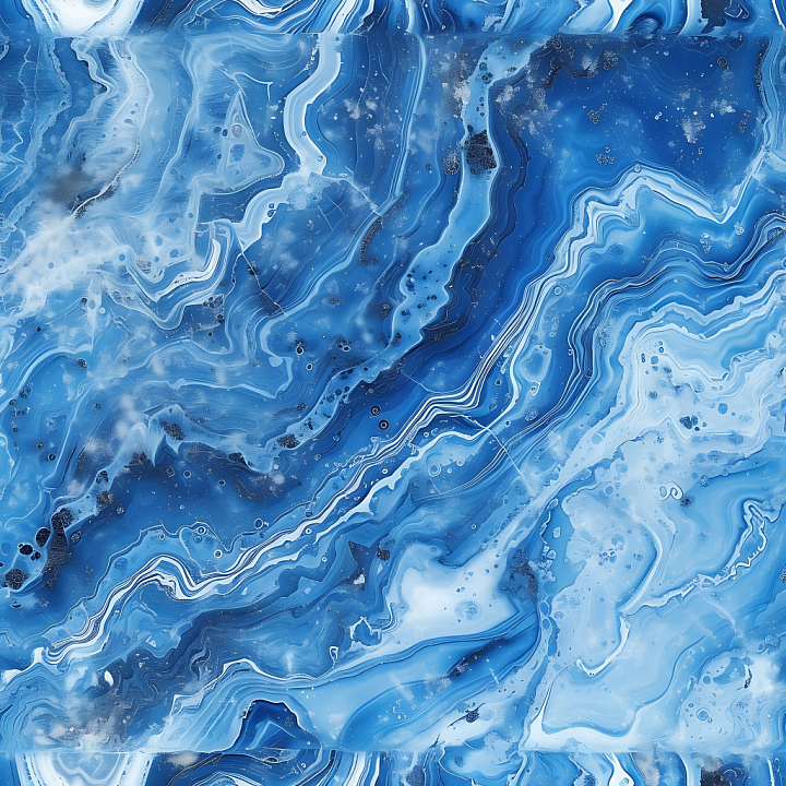 Blue Celeste Marble with Wavy Veins and Polished Finish seamless PBR texture preview
