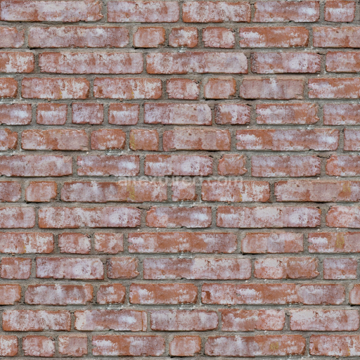 Preview — Seamless Red Brick Wall PBR Texture with Weathered Surface