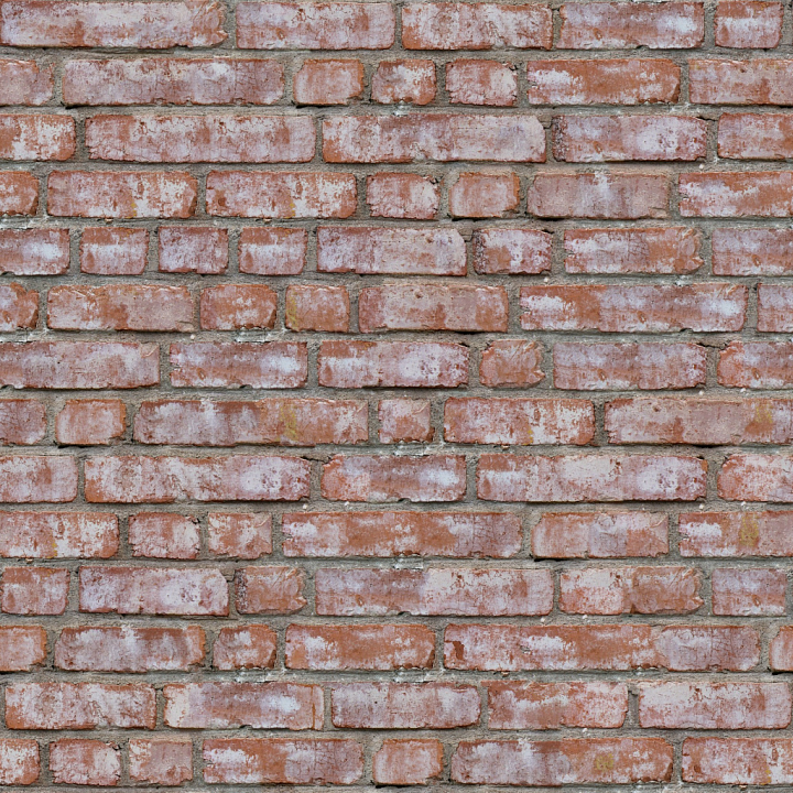 Red Brick Wall with Weathered Surface seamless PBR texture preview