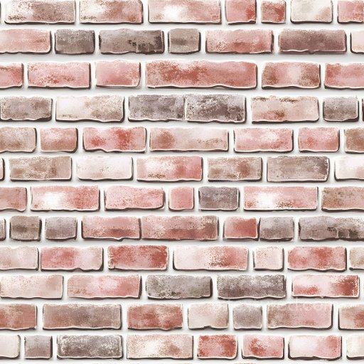 Red and Brown Cracked Brick Wall Seamless Texture with Chipped and Worn Edges seamless Brick PBR texture
