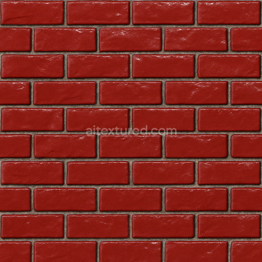 Shiny Painted Brick Texture Seamless 1024X1024