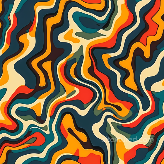 Stylized Abstract Camouflage PBR Texture with Vibrant Organic Layers Color Camouflage texture preview