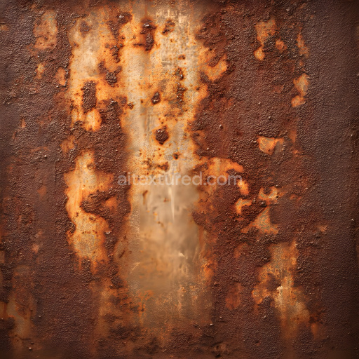 Seamless 3D Rusty Metal PBR Texture Featuring Cracked and Corroded Surface
