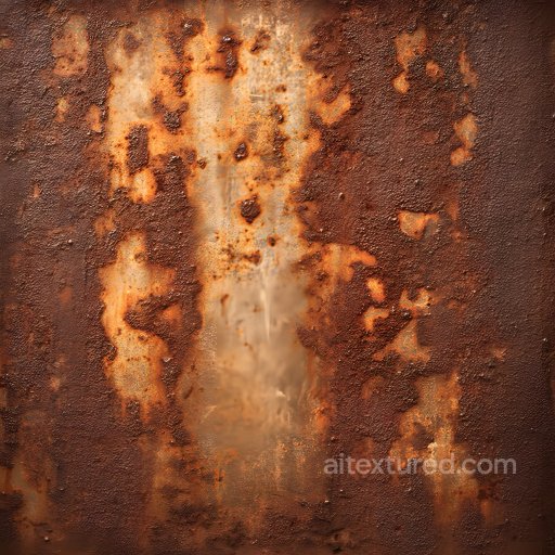 Rusty Metal PBR Texture Featuring Cracked and Corroded Surface seamless Rust PBR texture