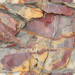 seamless Seamless 3D fractured stone rock PBR texture with warm multicolor layers texture 8k free download PBR
