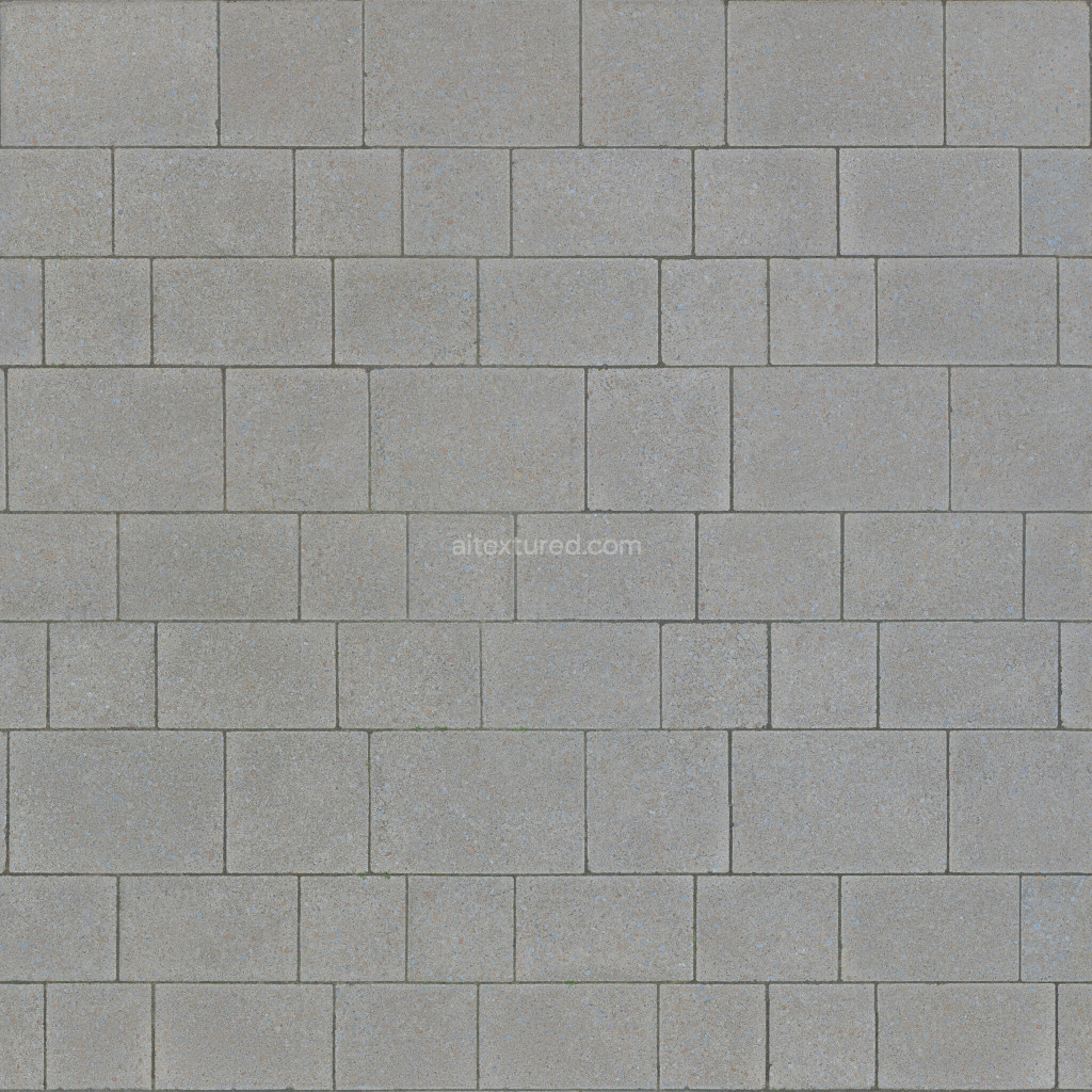 Seamless paving stones texture with natural gray color