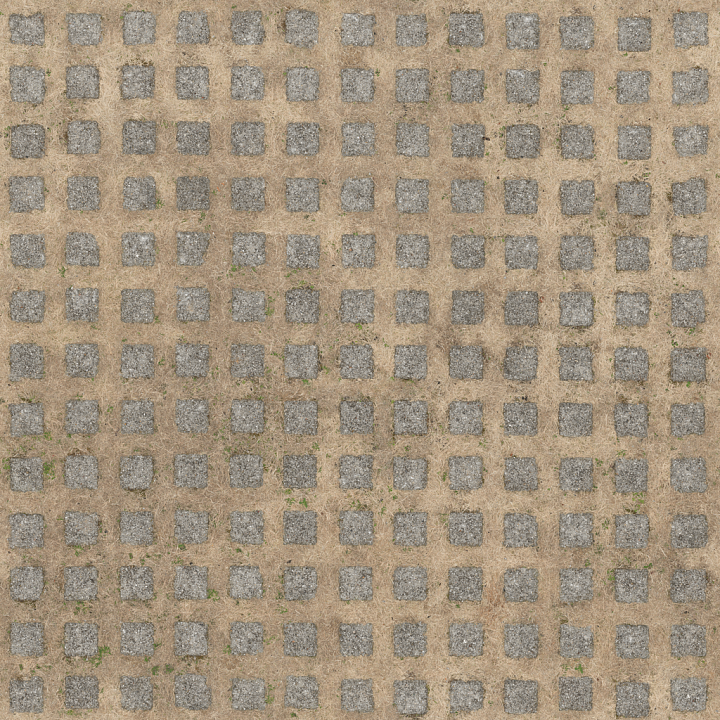 Grass Concrete Pavement - Discolored Grass gray Pavement Concrete Aspha… seamless PBR texture preview