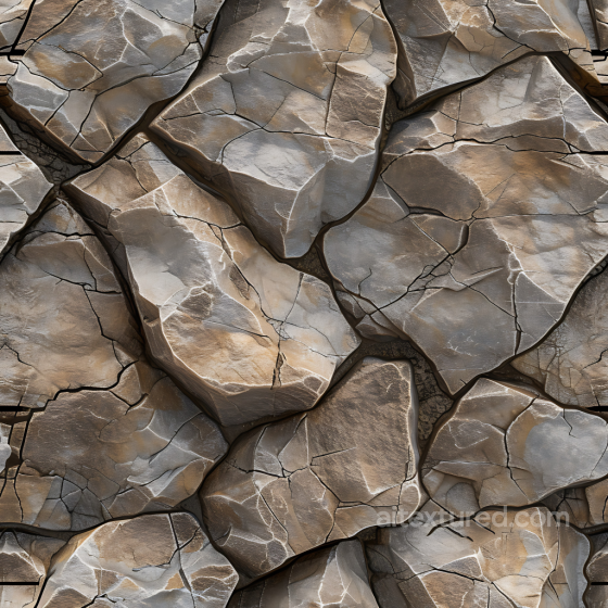 stone PBR texture of cracked rough rock slabs in earthy tones Stone texture preview