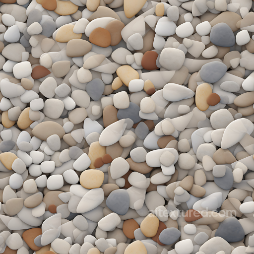 Smooth Pebble Stone PBR Texture with Soft Earth Tones seamless Stone PBR texture