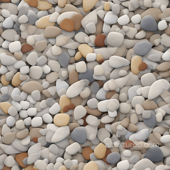 Smooth Pebble Stone PBR Texture with Soft Earth Tones Stone texture preview