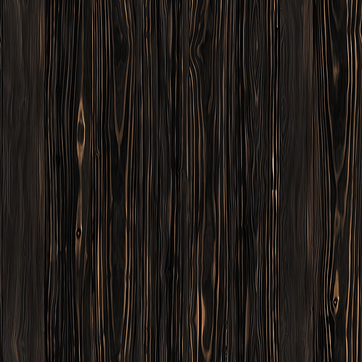 Charred Wood Planks with Deep Grain and Knots seamless PBR texture preview