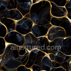 seamless Seamless 3D Black Marble PBR Texture Featuring Luxurious Gold Veins and Flowing Patterns texture 8k free download PBR