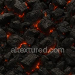 seamless Seamless 3d texture pbr 8k smoldering charcoal surface with ember glow texture 8k free download PBR
