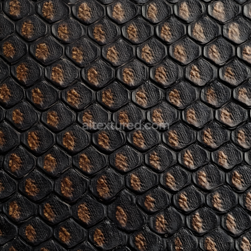 Seamless 3D Reptilian Skin PBR Texture Featuring Detailed Scales and Organic Patterns