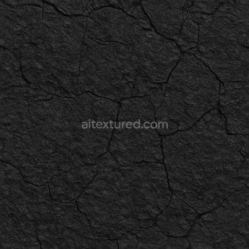 Seamless 3d texture pbr 8k bituminous coal surface rough dark black