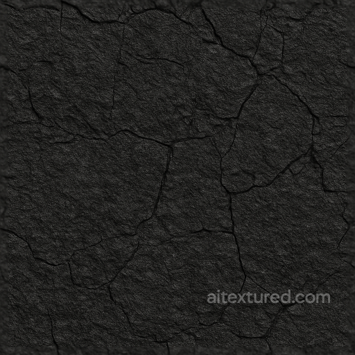 Bituminous Coal Surface Rough Dark Black seamless Coal PBR texture
