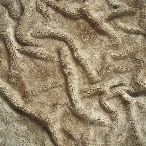 Wrinkled Tan Leather Seamless Texture with Natural Grain and Soft Folds seamless Leather PBR texture